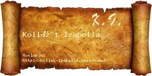Kollát Izabella névjegykártya